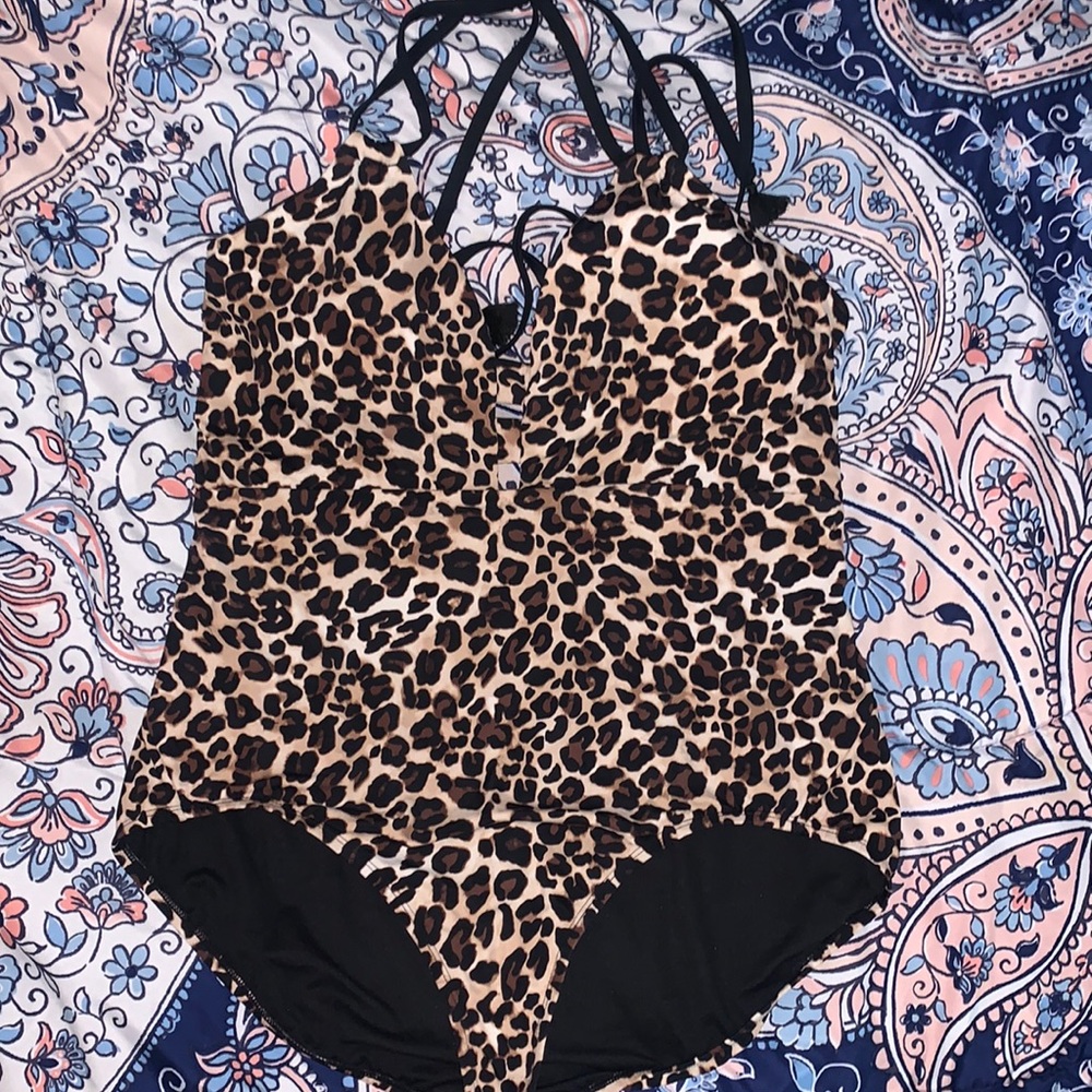 Leopard One piece swimsuit 2X